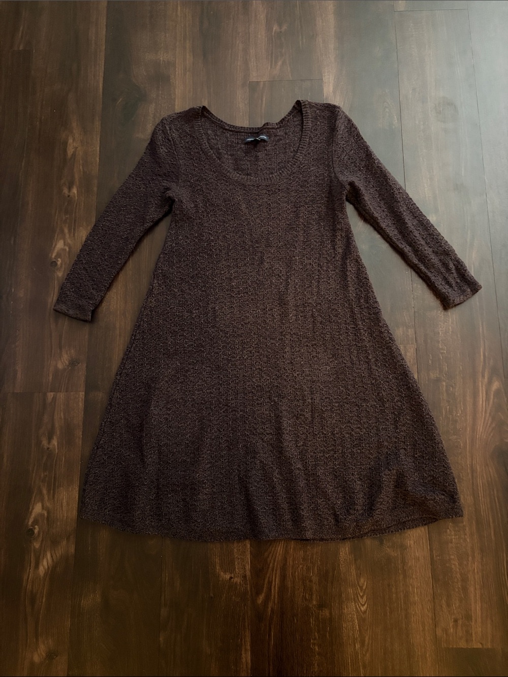 American Eagle Outfitters Plum Long Sleeve Scoop Neck Sweater Dress